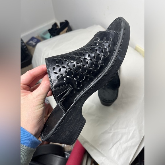 Josef Seibel Rebecca 25 Women Black Leather Slide Platform Sandals. 39 US 8 - Picture 8 of 11